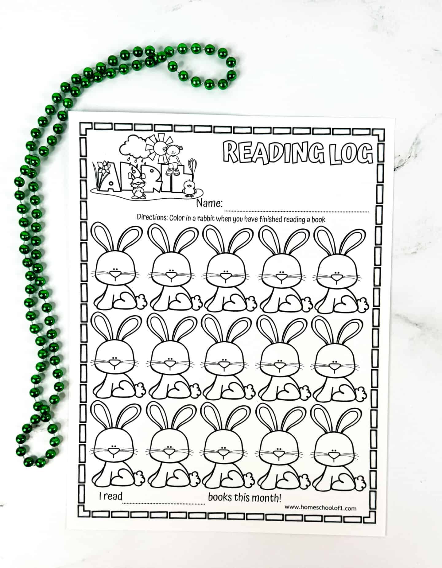 free april reading tracker
