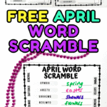 free printable april word scramble