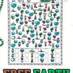 A colorful Earth Day I Spy printable featuring kids holding the globe, recycling icons, flowers, trees, and heart-shaped Earth graphics. This detailed worksheet includes a search-and-count section and is ideal for classroom or homeschool Earth Day activities.