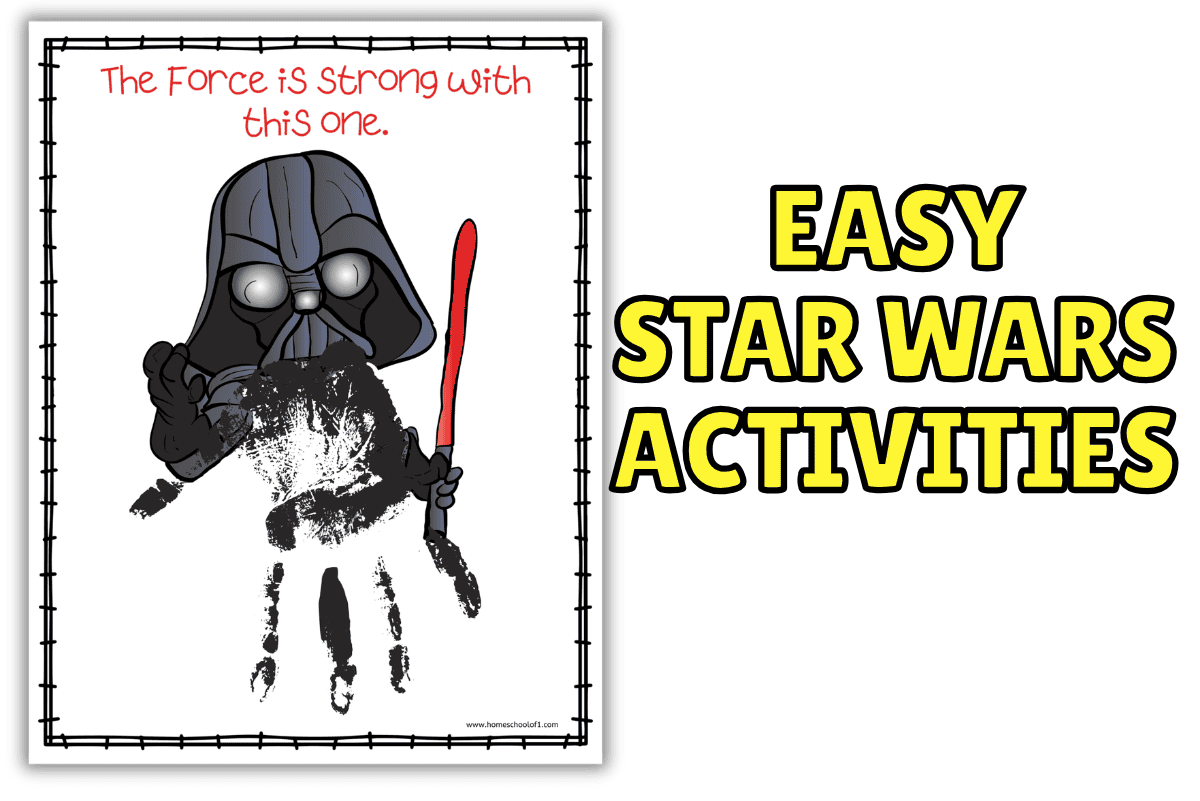 Easy Star Wars activities for kids with Darth Vader handprint craft