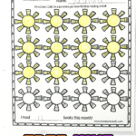 June reading log for kids named Joshua with 18 sun icons colored in, used to track summer reading progress through June.