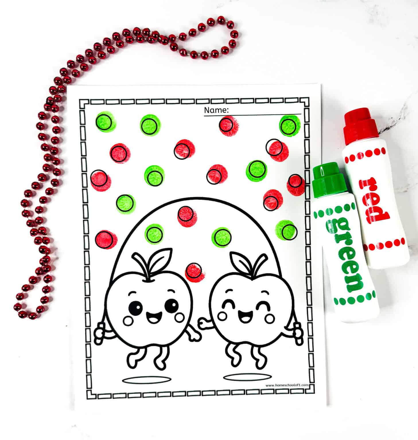 Free Apple Coloring Pages For Kids