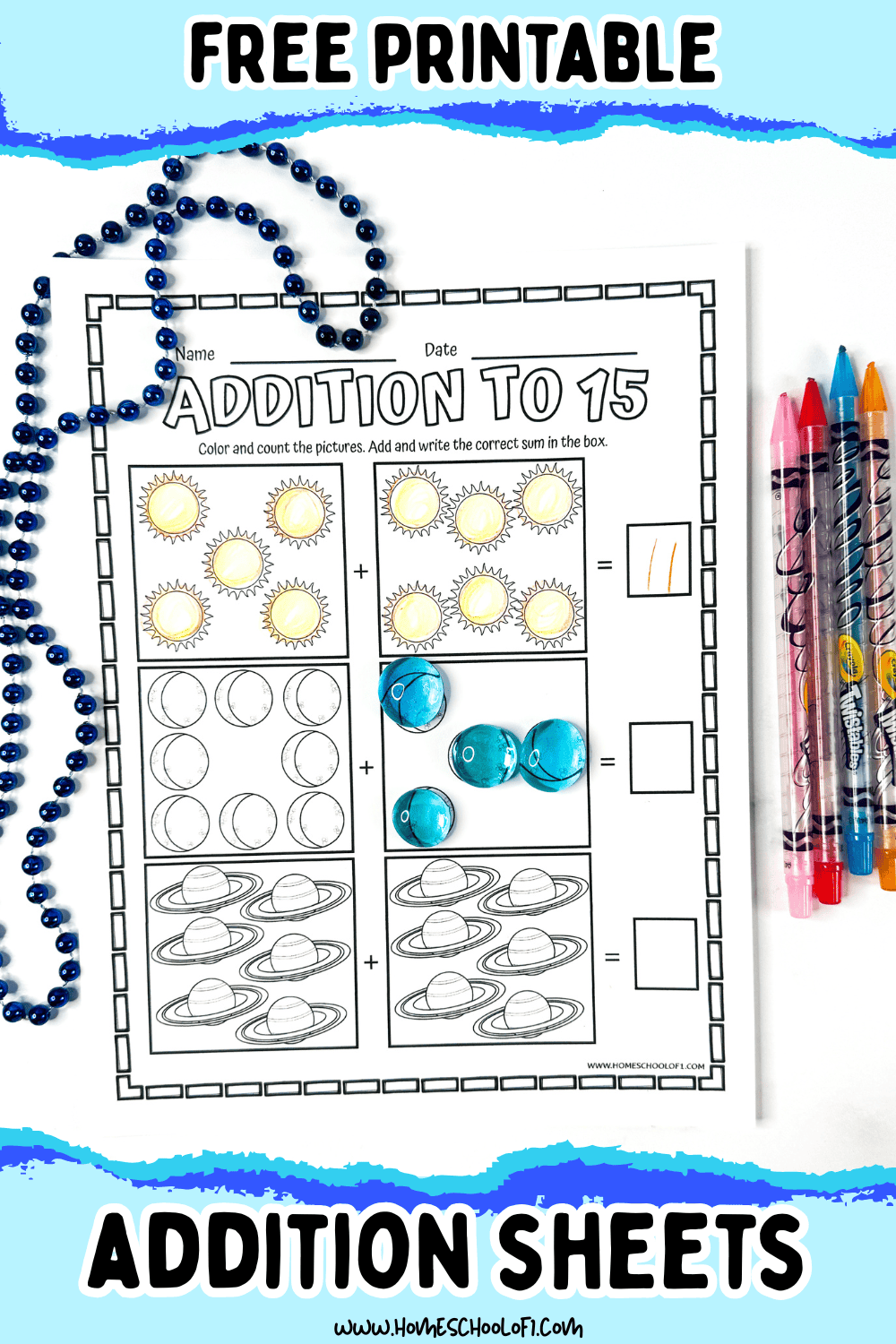 Free Addition Worksheets for Grade 1