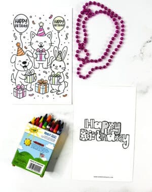 Free Printable Birthday Cards to Color - Foldable Designs for Kids