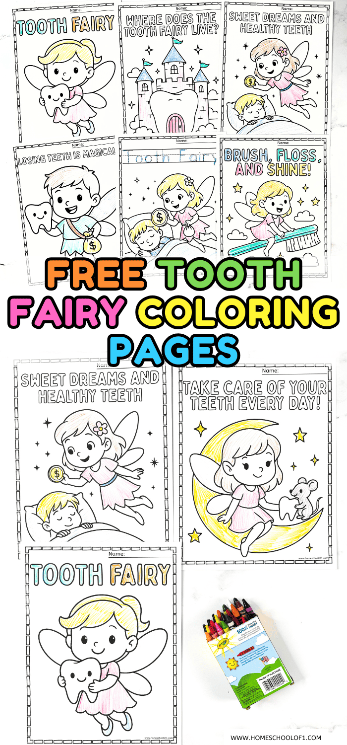 Free Tooth Fairy Coloring Page
