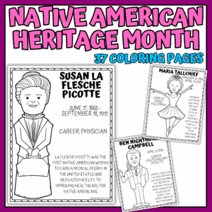 native american heritage month coloring pages