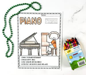 Writing Music Instrument For Coluring Free Musical Instrument Coloring Pages