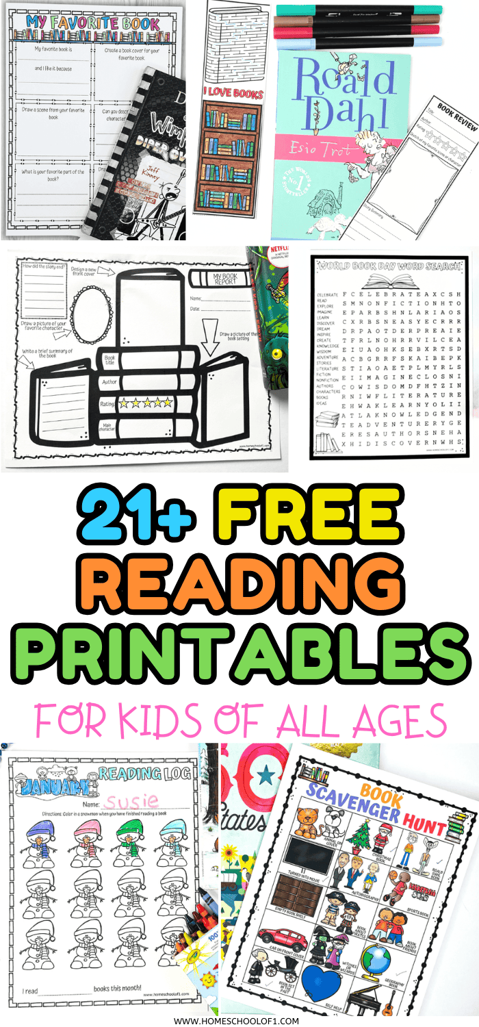Free Reading Worksheets & Book Logs for Kids (Printable PDFs)