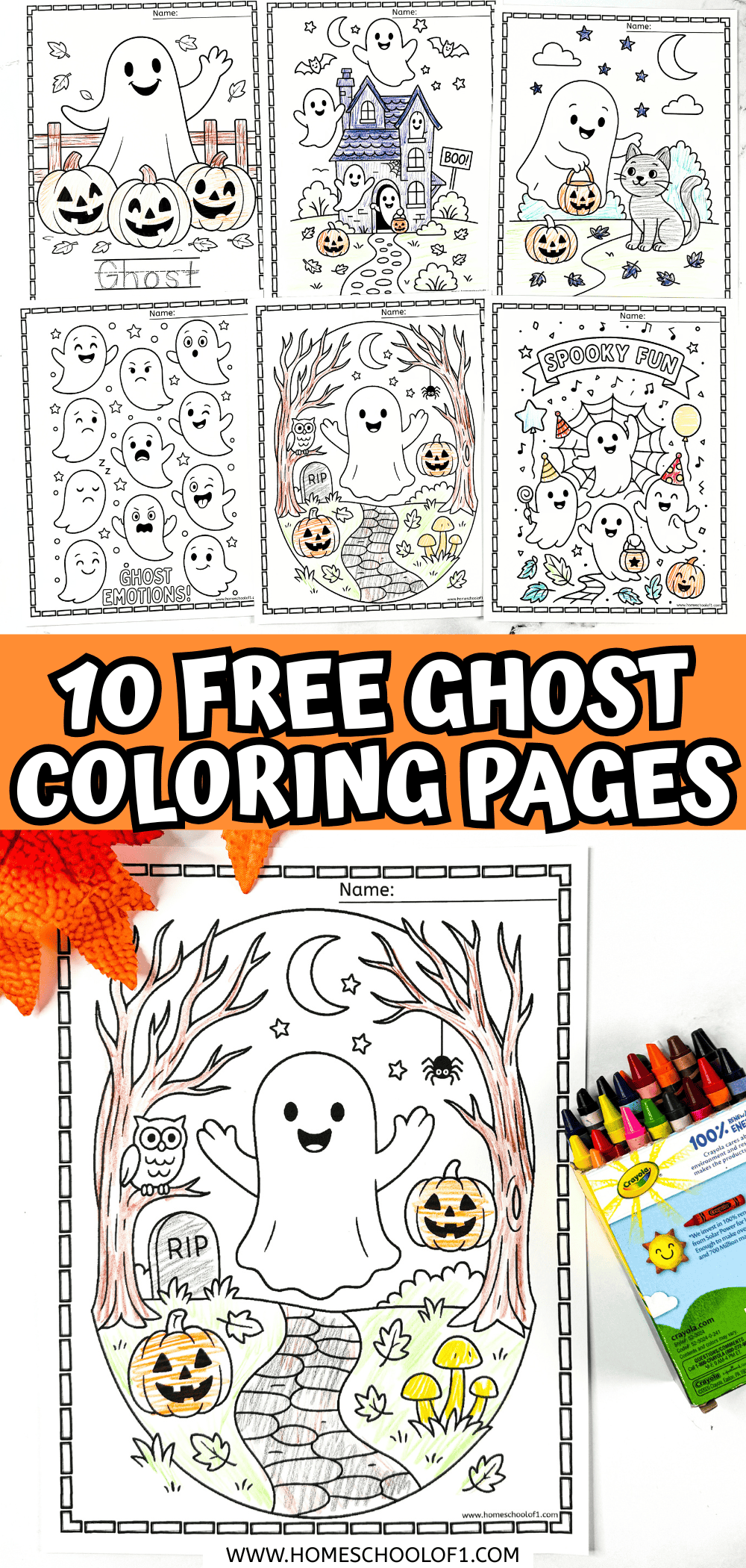 Free Ghost Coloring Page for Spooky Fun