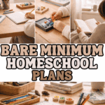 Child working independently on quiet learning activities including reading, puzzles, and drawing at a homeschool table