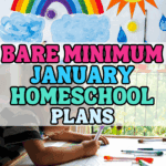 Child drawing at a table with markers and paper, with colorful artwork displayed above the workspace