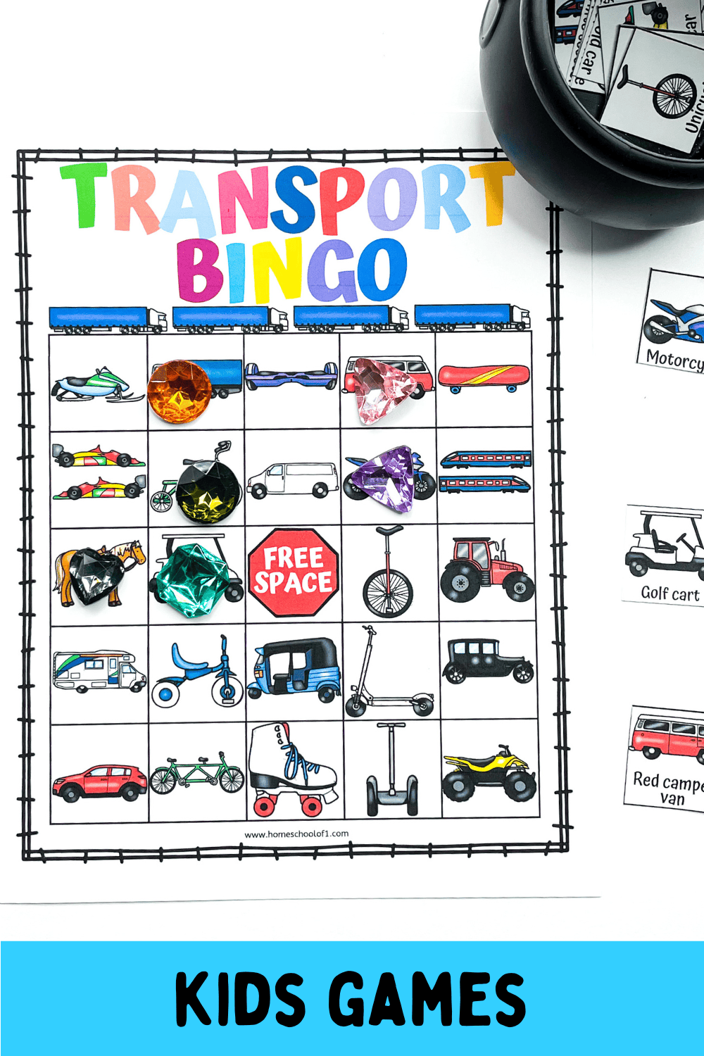 Transport Bingo Game