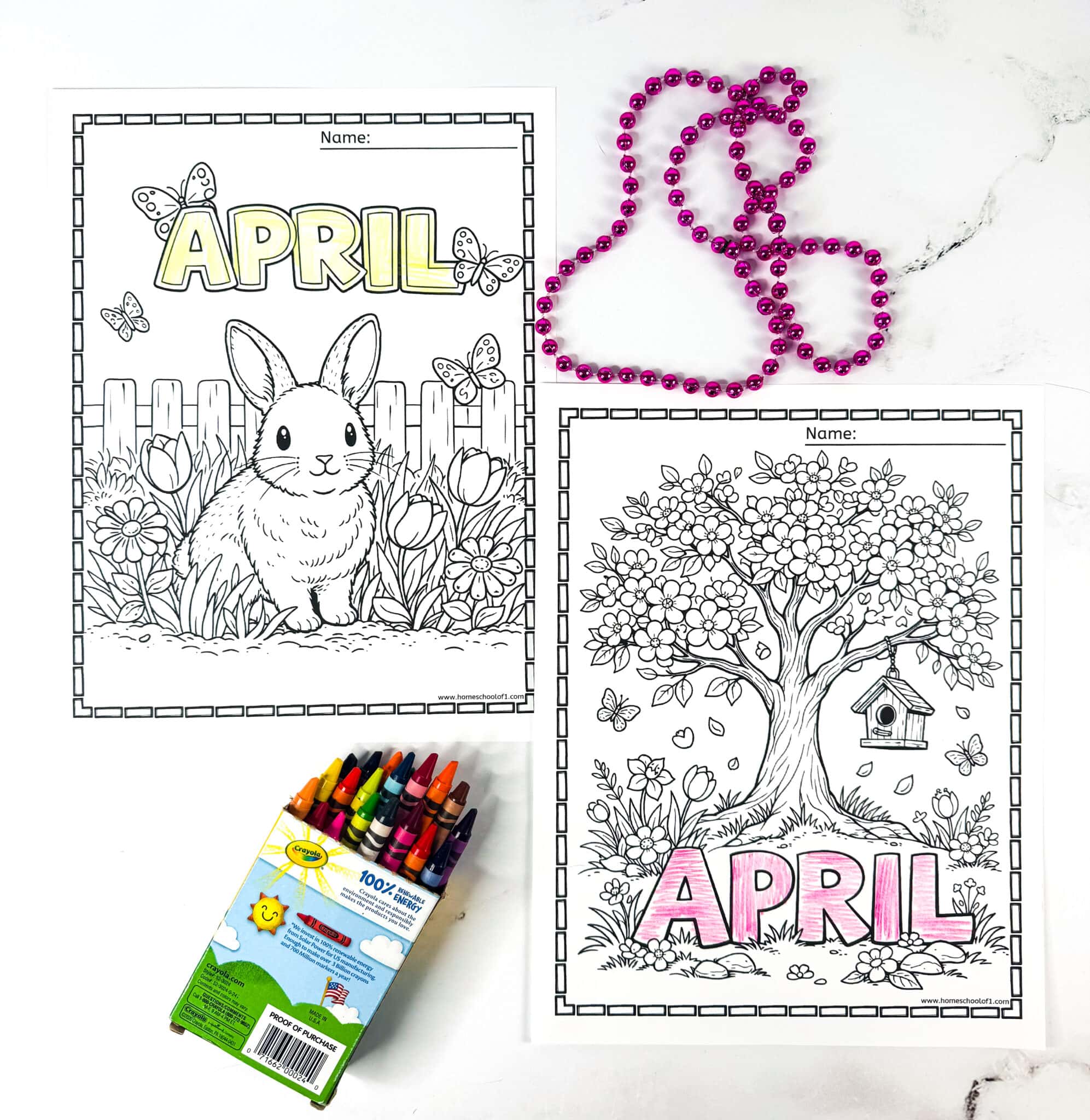 Free April Coloring Pages for Kids