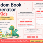 Kids book recommendation tool helping you quickly find the perfect book for any age or reading moment