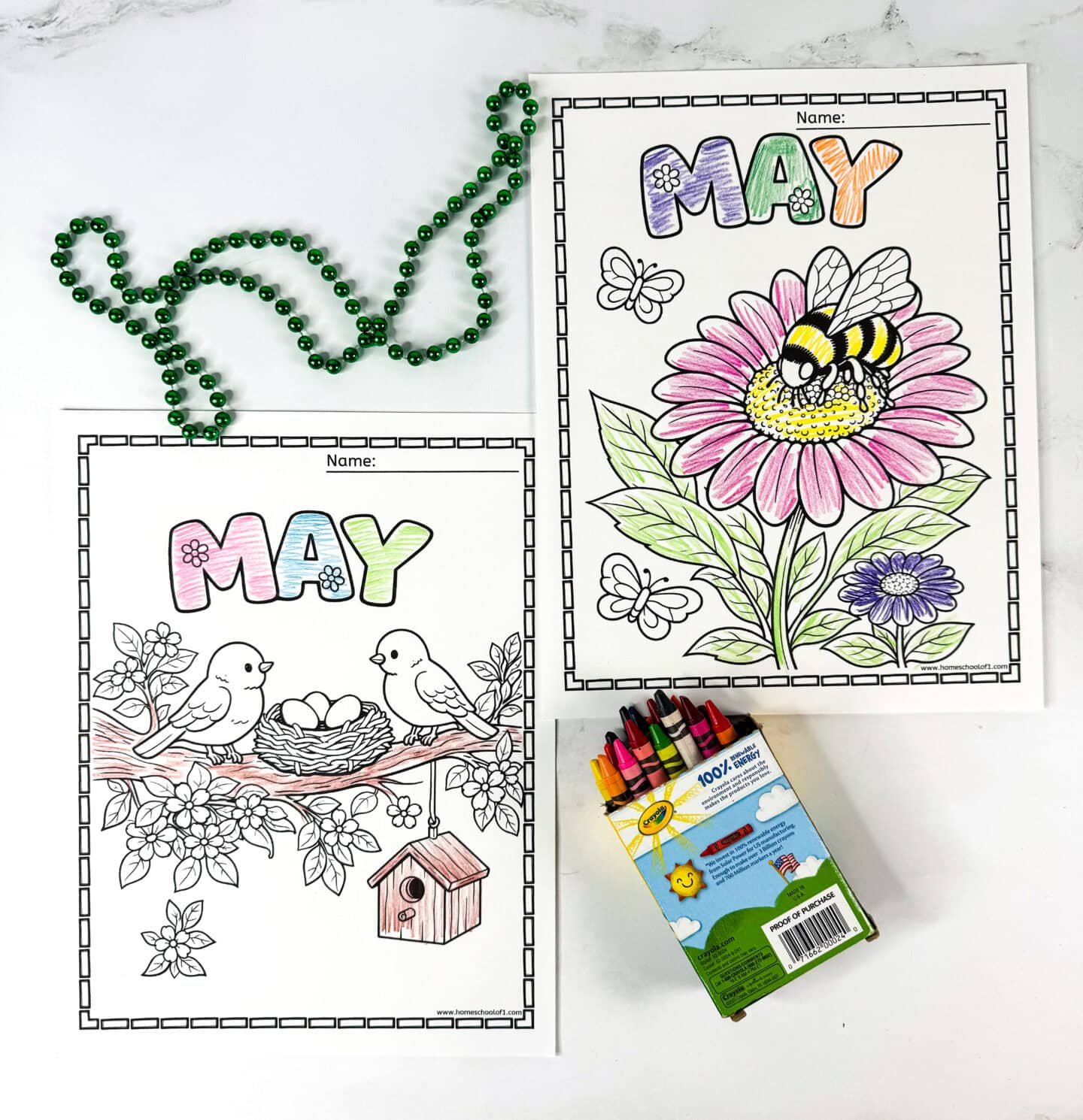 spring nature coloring pages bees flowers birds printable