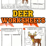 Deer worksheets for kids with anatomy, research and diet activities