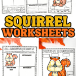 Free squirrel worksheets for kids with anatomy, diet, and squirrel research activities
