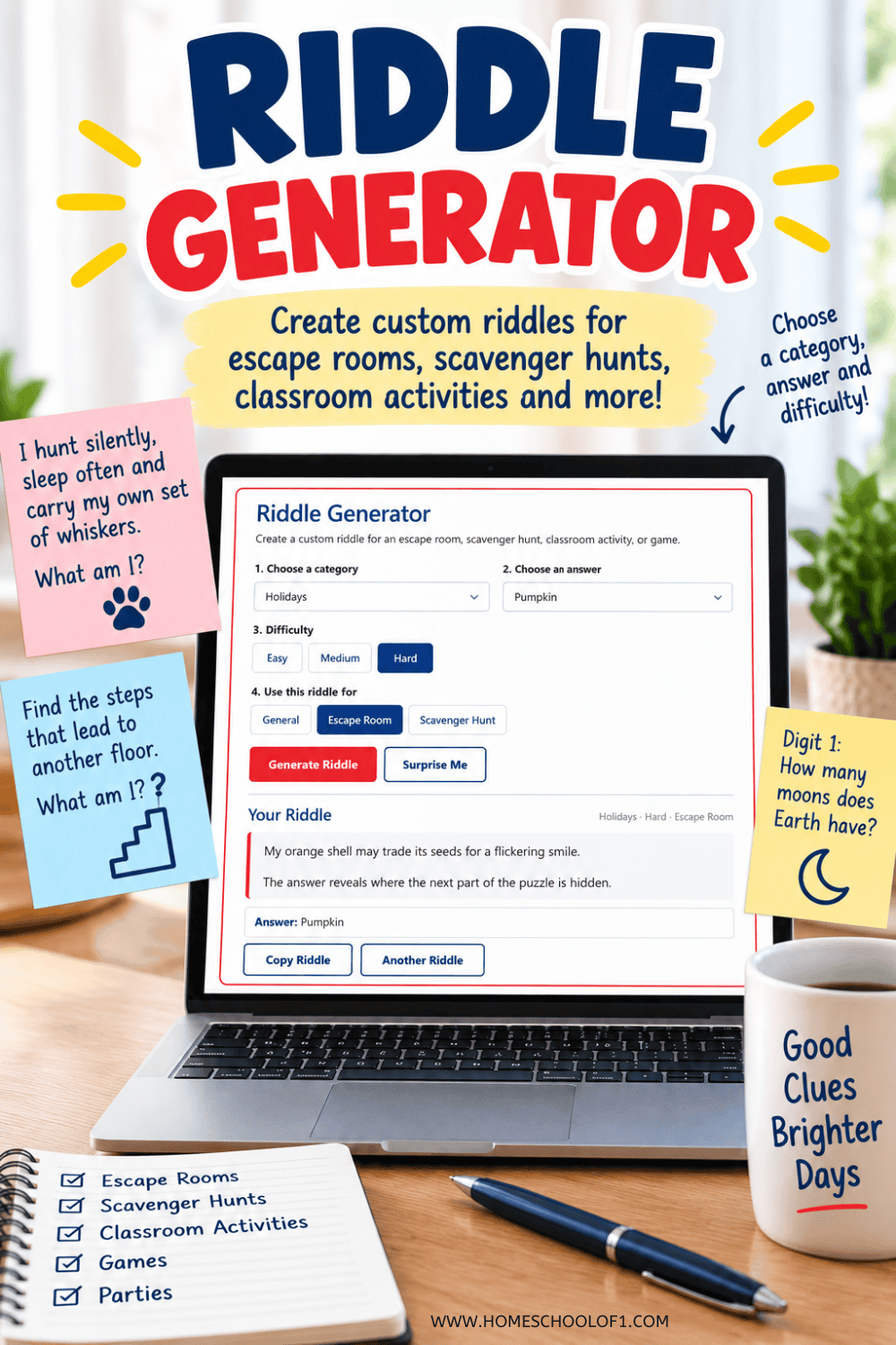 Riddle Generator | Create Custom Riddles & Clues